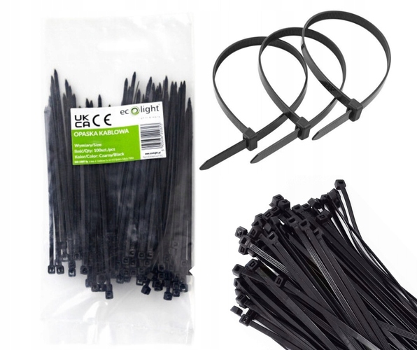 OPASKA KABLOWA OPASKA ZACISKOWA 3.6x150mm CZARNA