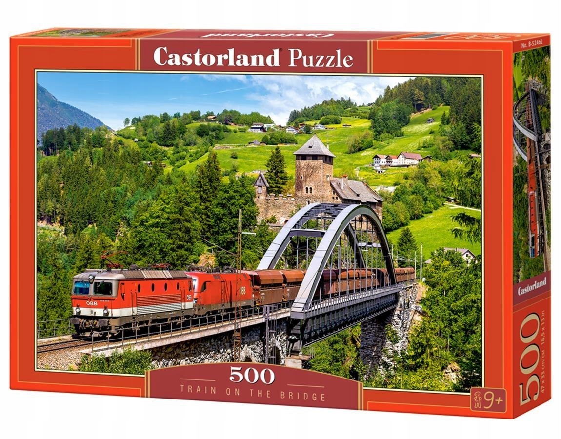 Puzzle 500 elementów. Pociąg na moście