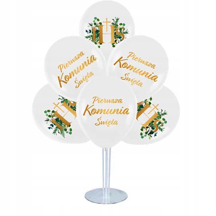 

Zestaw balonów na komunię +Stojak na balony