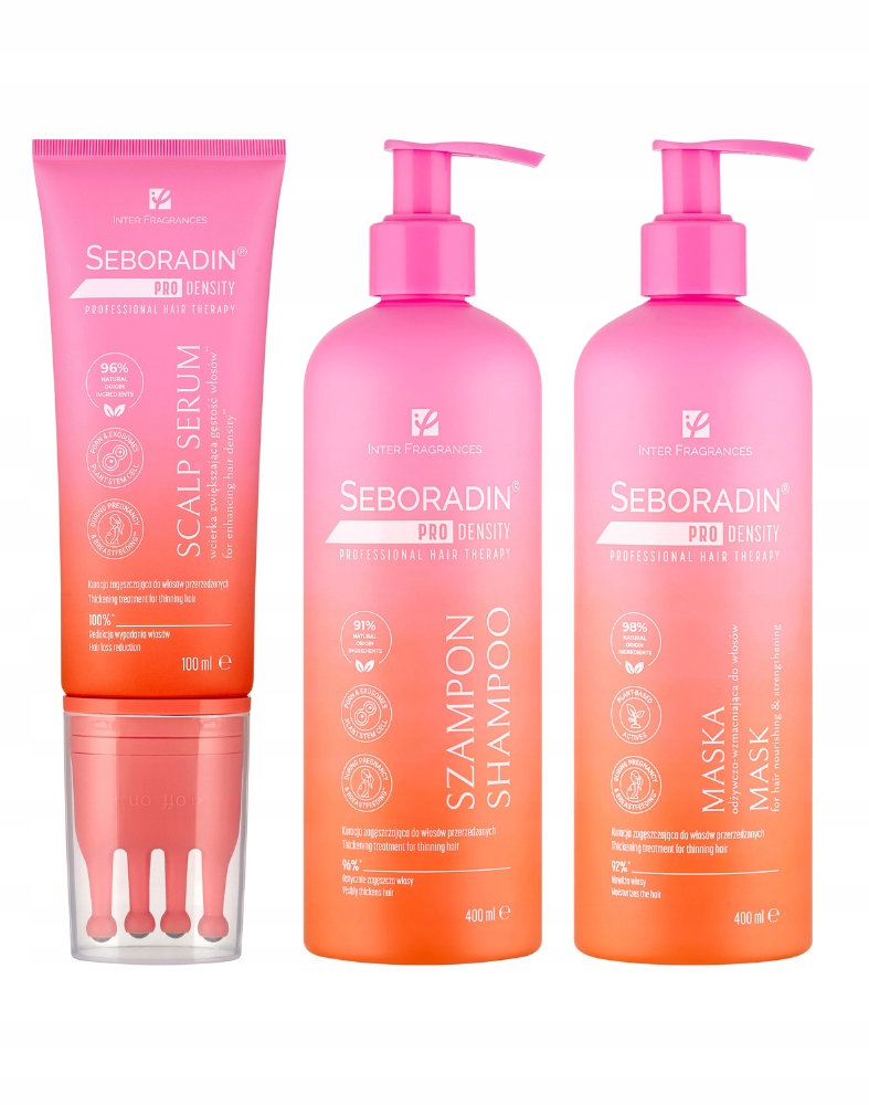 Zestaw kosmetyków damskich do włosów z egzosomami i Pdrn Seboradin egzosomy