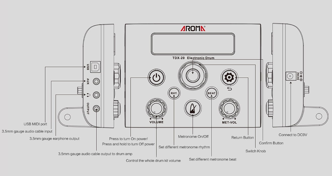 Aroma TDX 20 BK Kolor czarny