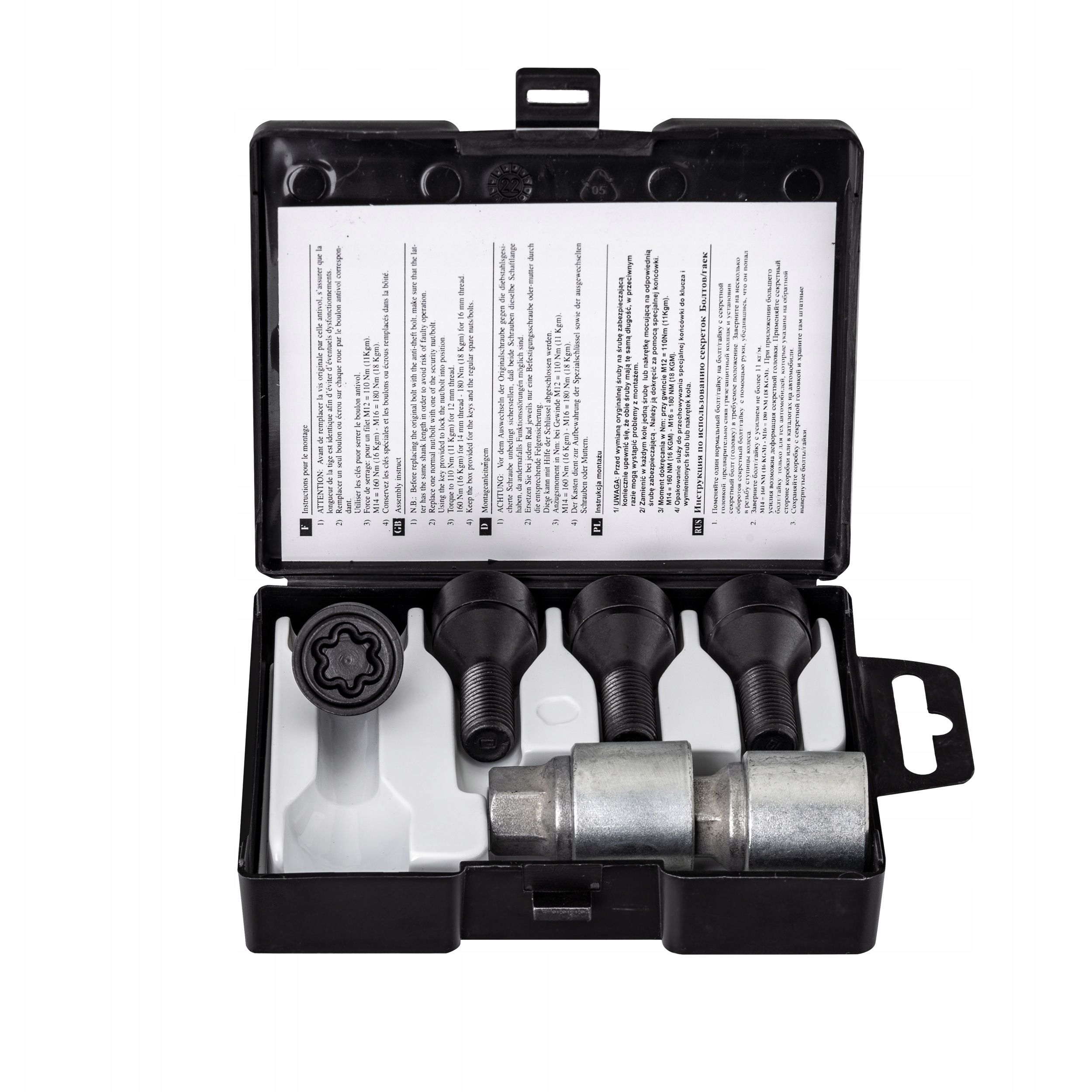 Bezpečnostní šrouby M12x1.5x26mm Kužel 2 Klíče 17