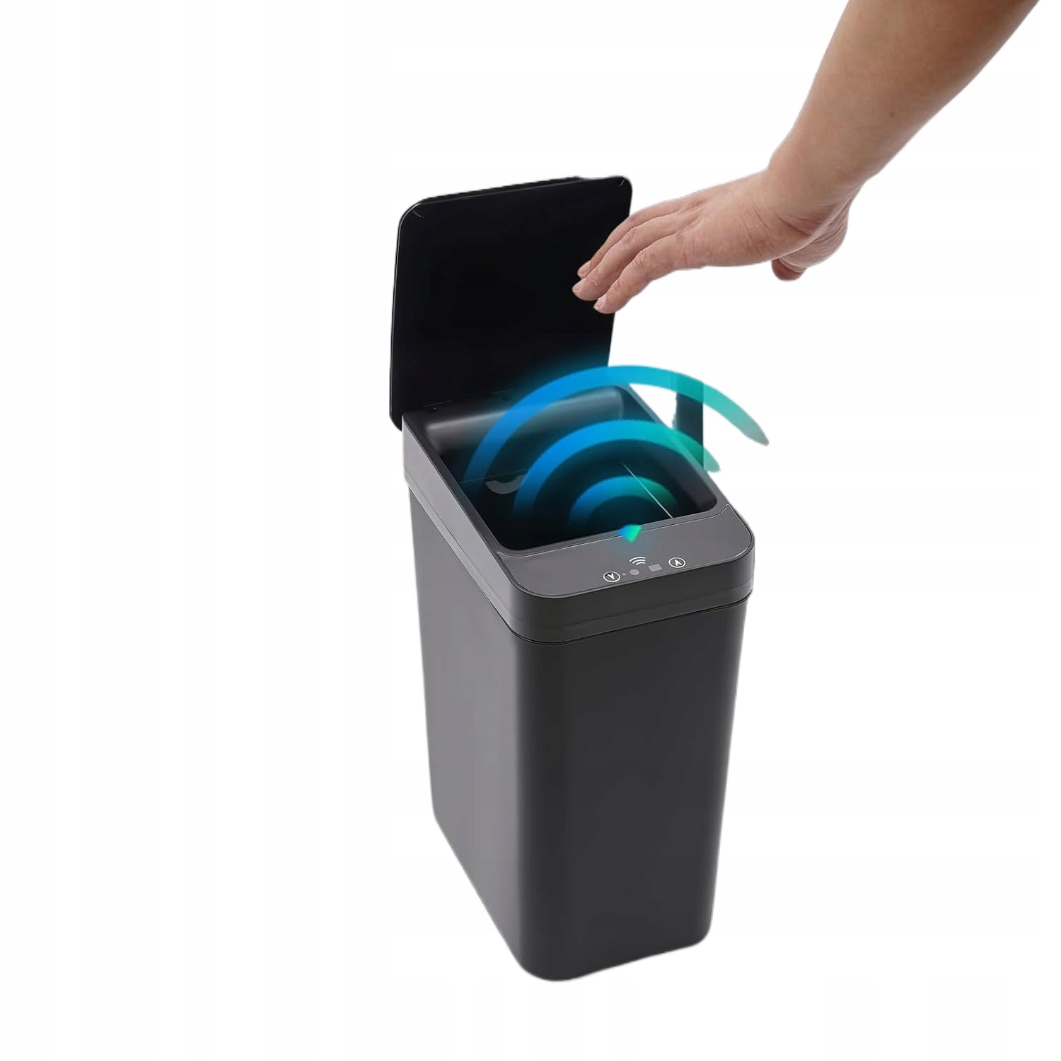 Levně Bezdotykový Automatický Koš Na Odpadky Voděodolný Se Senzorem 12 L, Černý