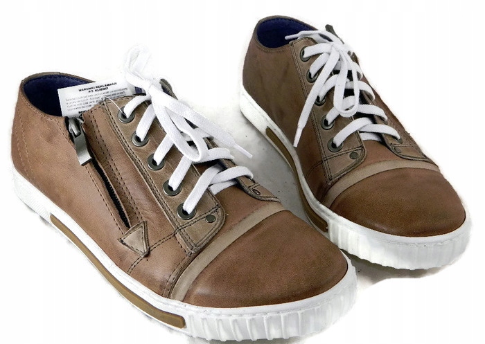 TRAMPKI Z ZAMKIEM SKÓRA NATURALNA WYRÓB POLSKI 42 Rozmiar 42