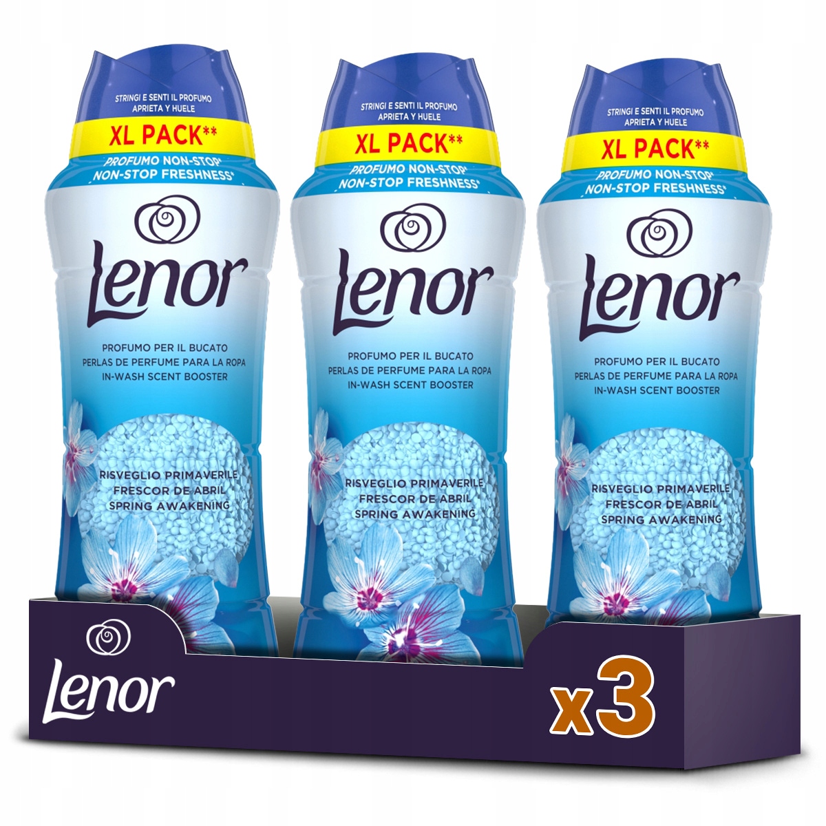 Levně Sada Lenor vonných perliček na praní Spring Awakening 3x495 g