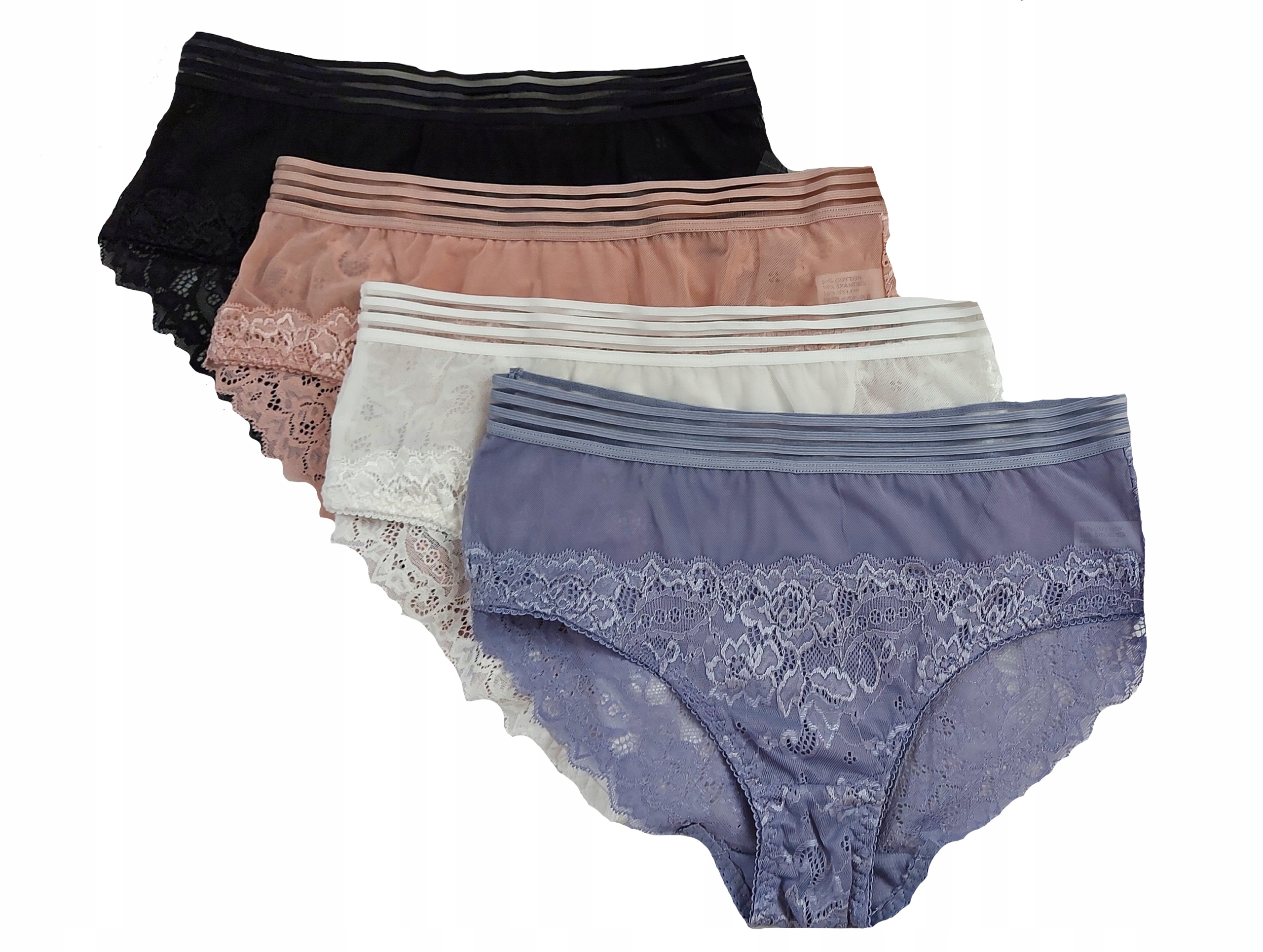 

Wysokie Bawełniane Figi Damskie Z Koronką XL