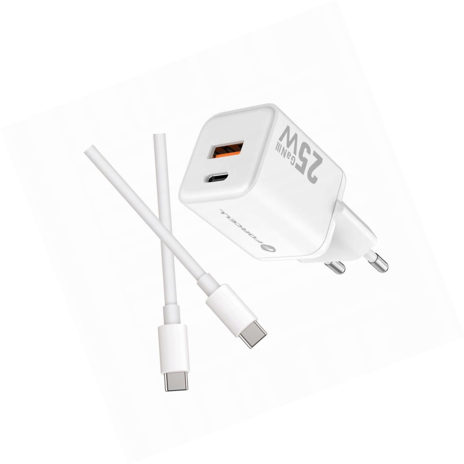 Szybka ładowarka Gan 25W 2 porty z kablem Usb-c do Samsung Galaxy S25