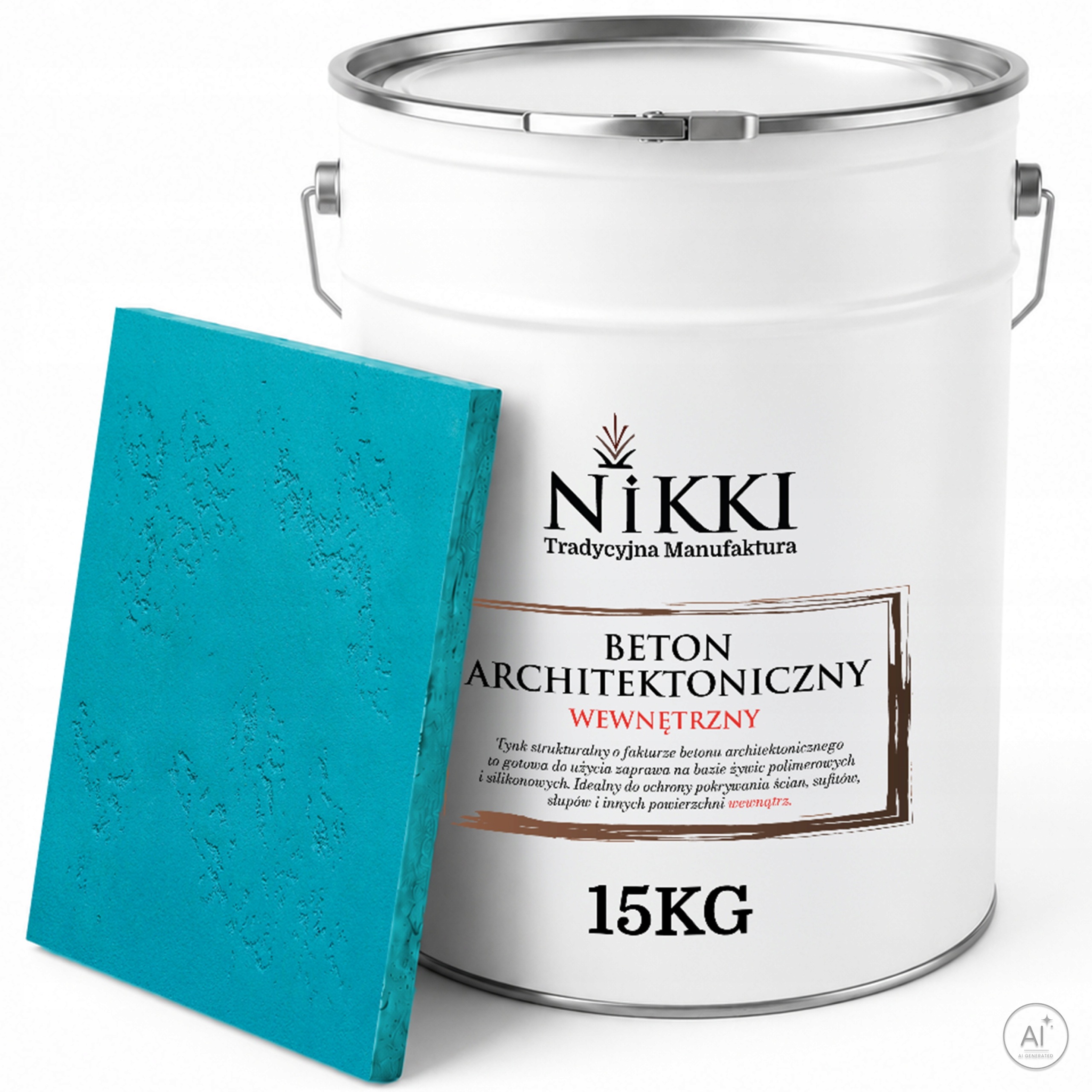 Dekorativní omítka s Betonu strukturou, vnitřní, 15 kg, tyrkysová, tmavá H1321