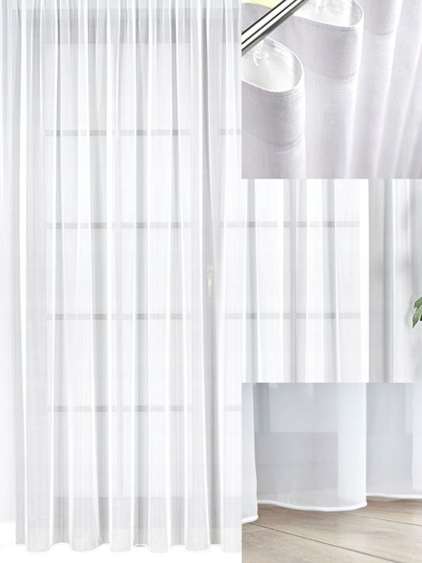 Záclony do obývacího pokoje Záclona Styl Na Tašce Wave pro vlny sz270x180