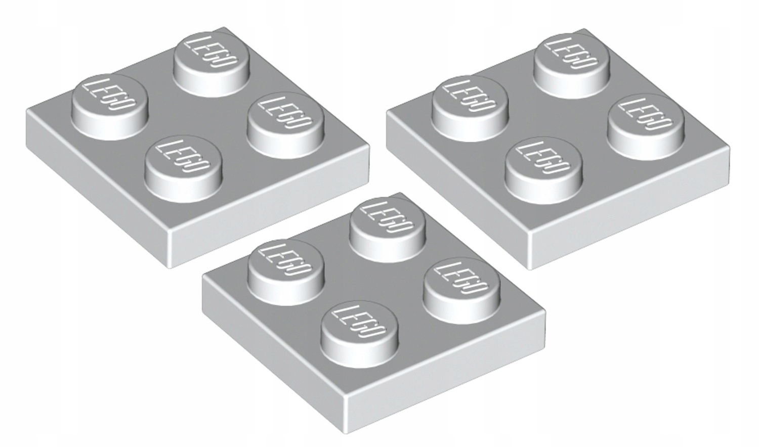 

Lego Płytka 2x2 Biała/White (3022/302201) 3szt