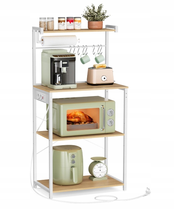 Kuchynská Polica S Zásuvkami A Nabíjacími Portami, Nastaviteľná, 4 Úrovne
