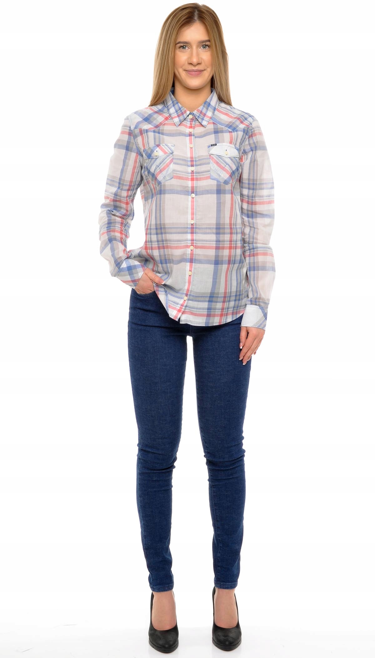 WRANGLER koszula regular WESTERN SHIRT _ XS Dekolt kołnierzyk