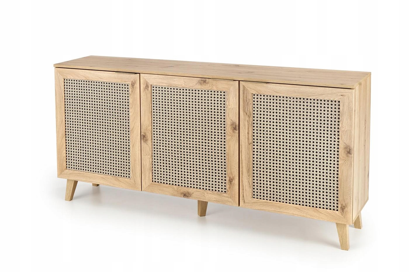 KOMODA TRZYDRZWIOWA DĄB ARTISAN / CZARNY BORNEO KM-1