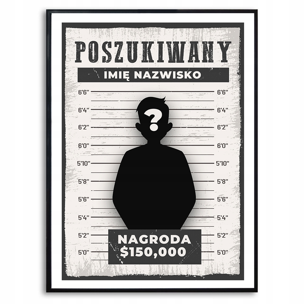 

Plakat A3 Obraz Twoje Zdjęcie Poszukiwany Wanted