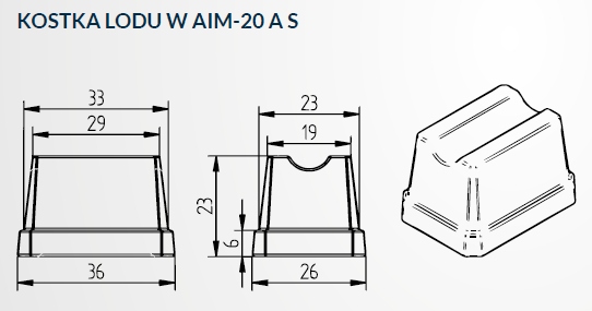 Kostkarka do lodu Asber AIM-20 A S Marka Asber
