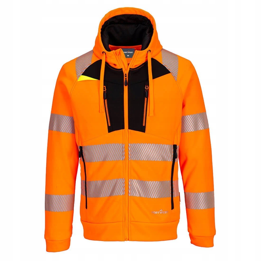 Mikina PW3 s kapucí Oranžová/Černá vel. XXL