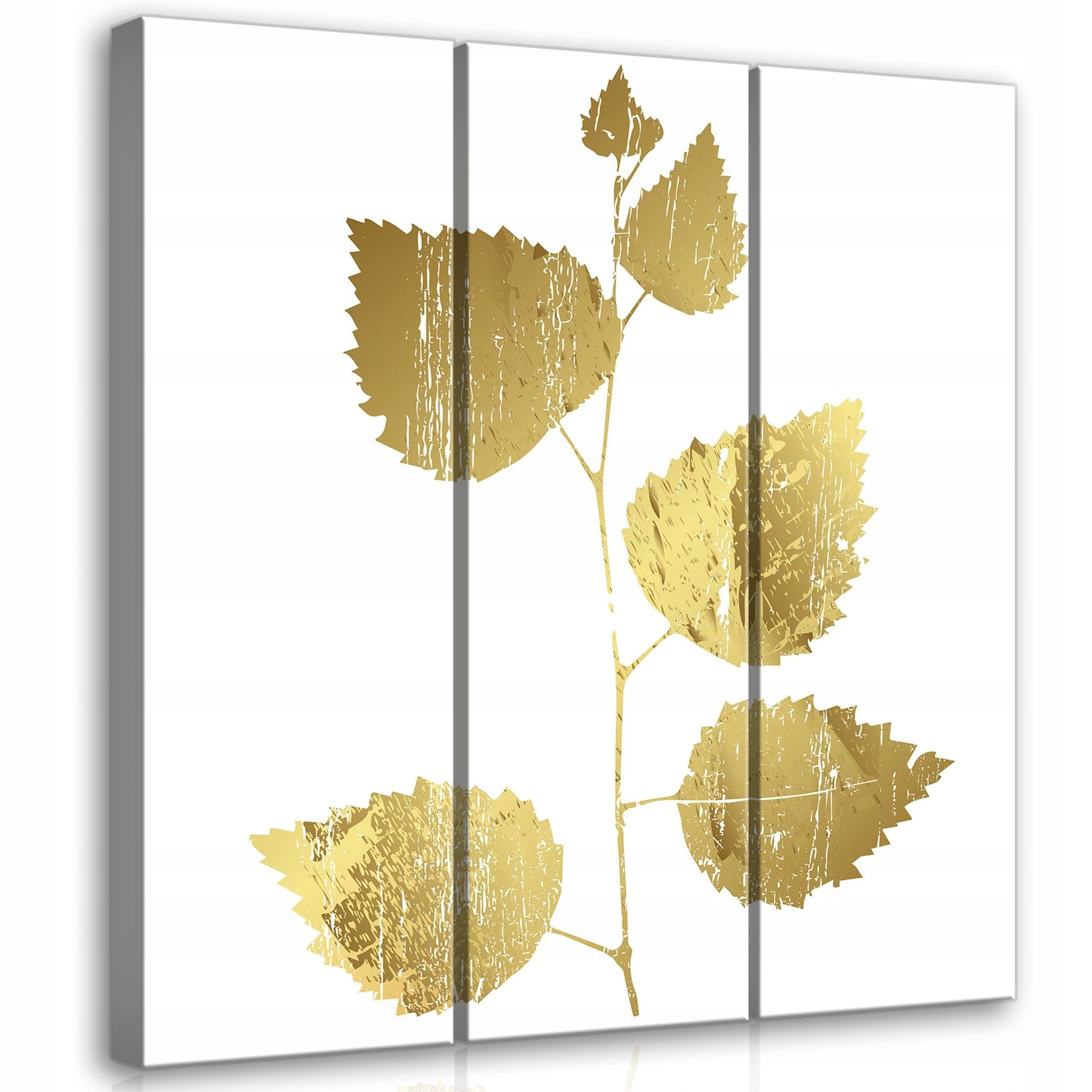 Obraz 90x100 Zlaté listy větvička minimalismus textura elegance příroda