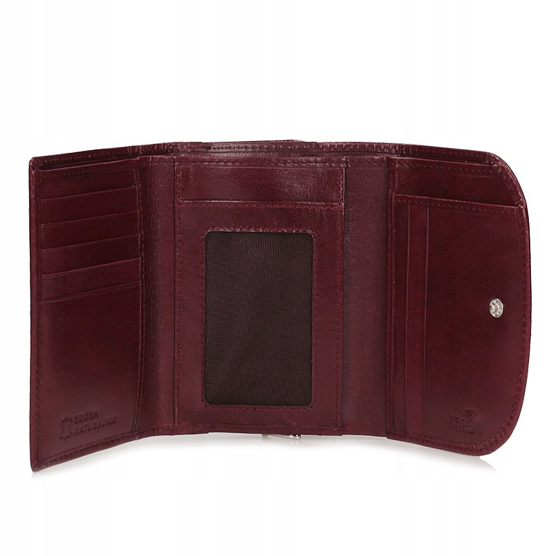 Portfel Revio EPD11/WI czerwony Wzór dominujący bez wzoru