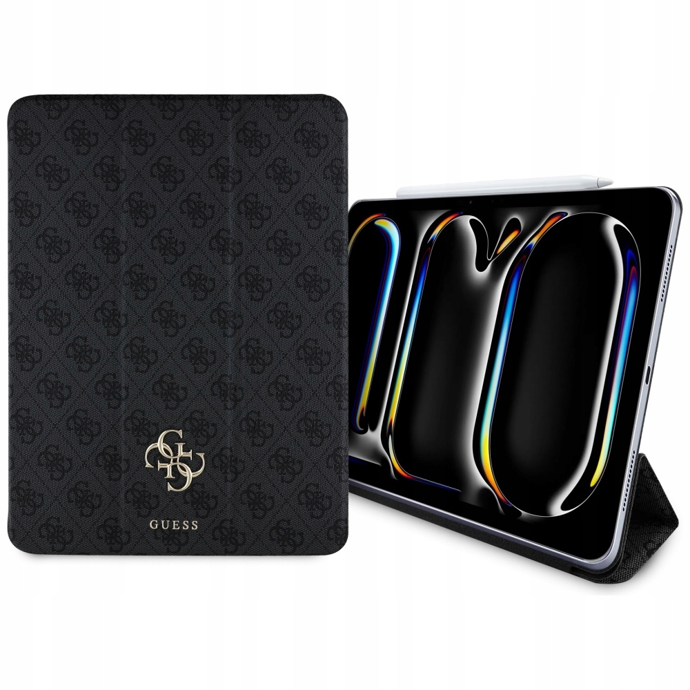 Pouzdro Guess pro Apple iPad Pro 13" 2024 černé Magnetic 4G Big Logo