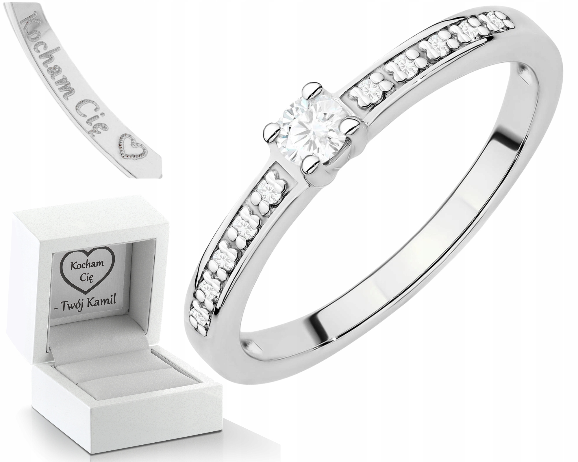 Bílé Zlato Prstýnek S Laboratorními Brilianty Zlato 585 Dárek