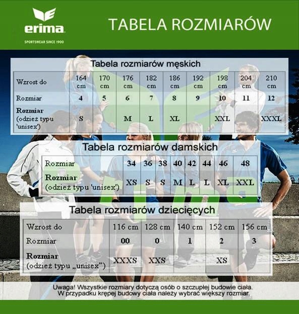 SPODNIE TRENINGOWE SPORTOWE ERIMA CALF NERO r.L Kod producenta 3100704