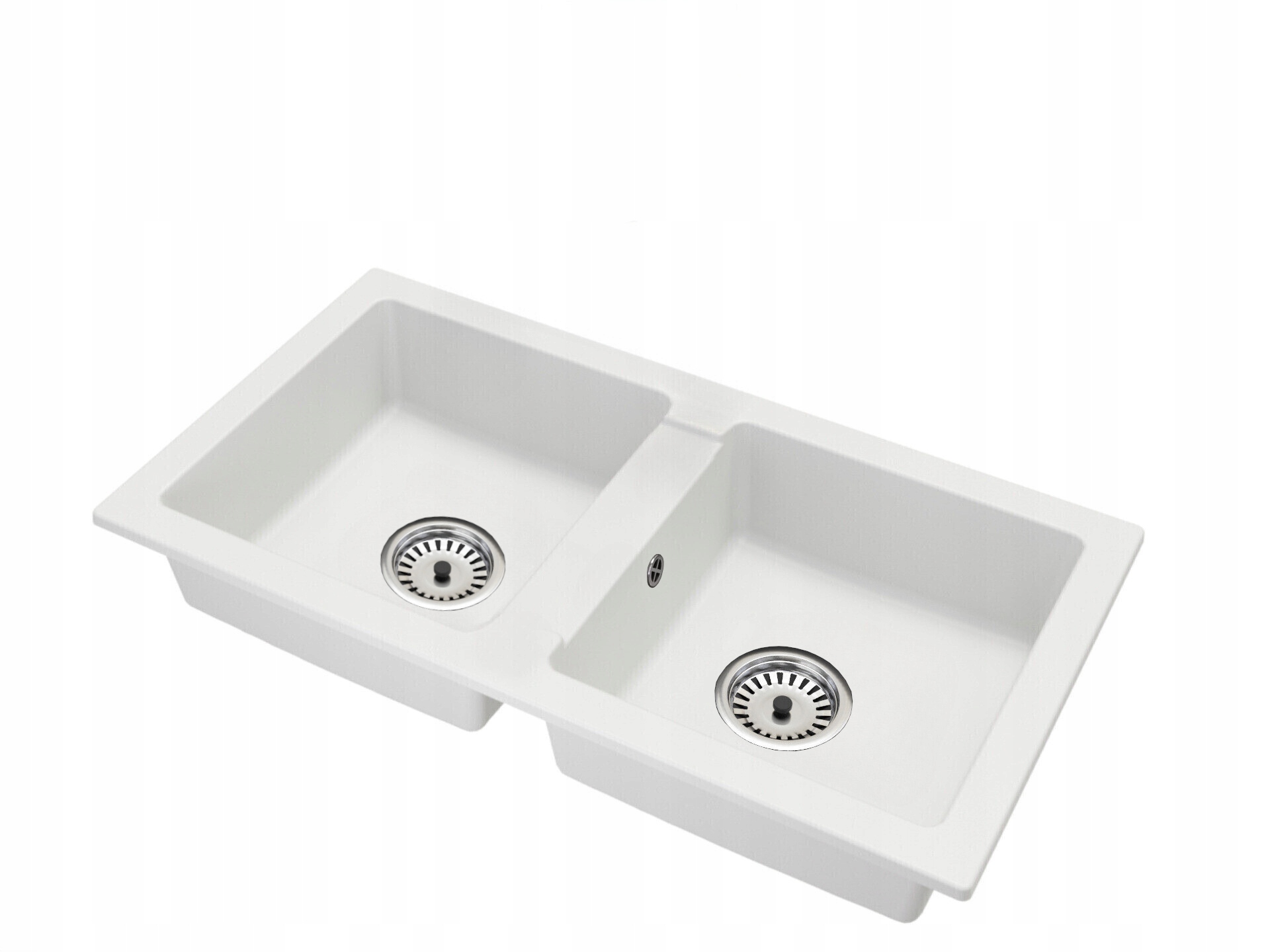 ZLEW ZLEWOZMYWAK GRANITOWY DWUKOMOROWY + SYFON Liczba komór dwukomorowy