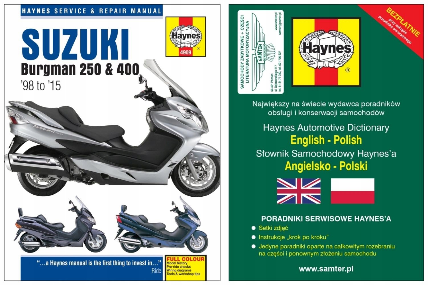 Suzuki Burgman 250 400 1998-2015 руководство Haynes