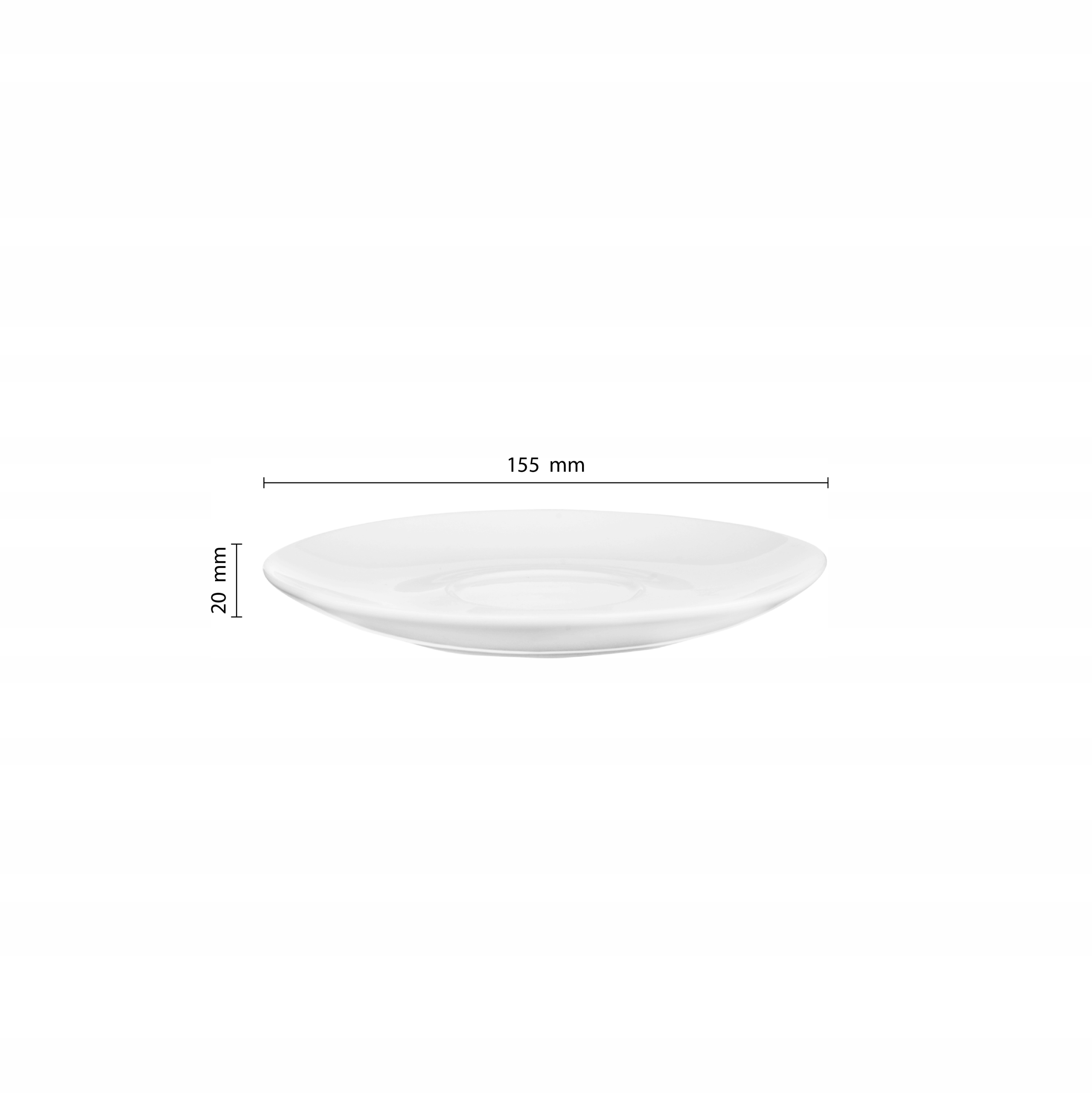 Spodek pod filiżankę BIAŁY CERAMICZNY Fi-155mm Marka inna