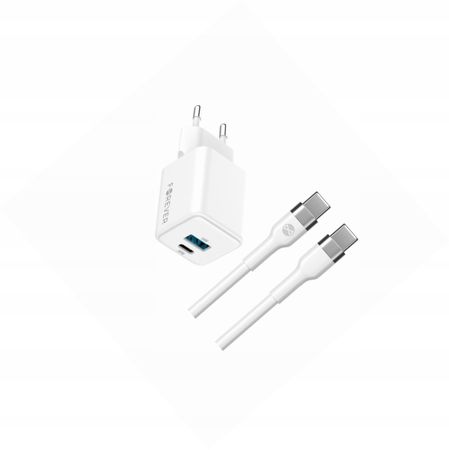 Szybka ładowarka GaN 30W Usb i Usb-c z kablem do Motorola Moto G60s