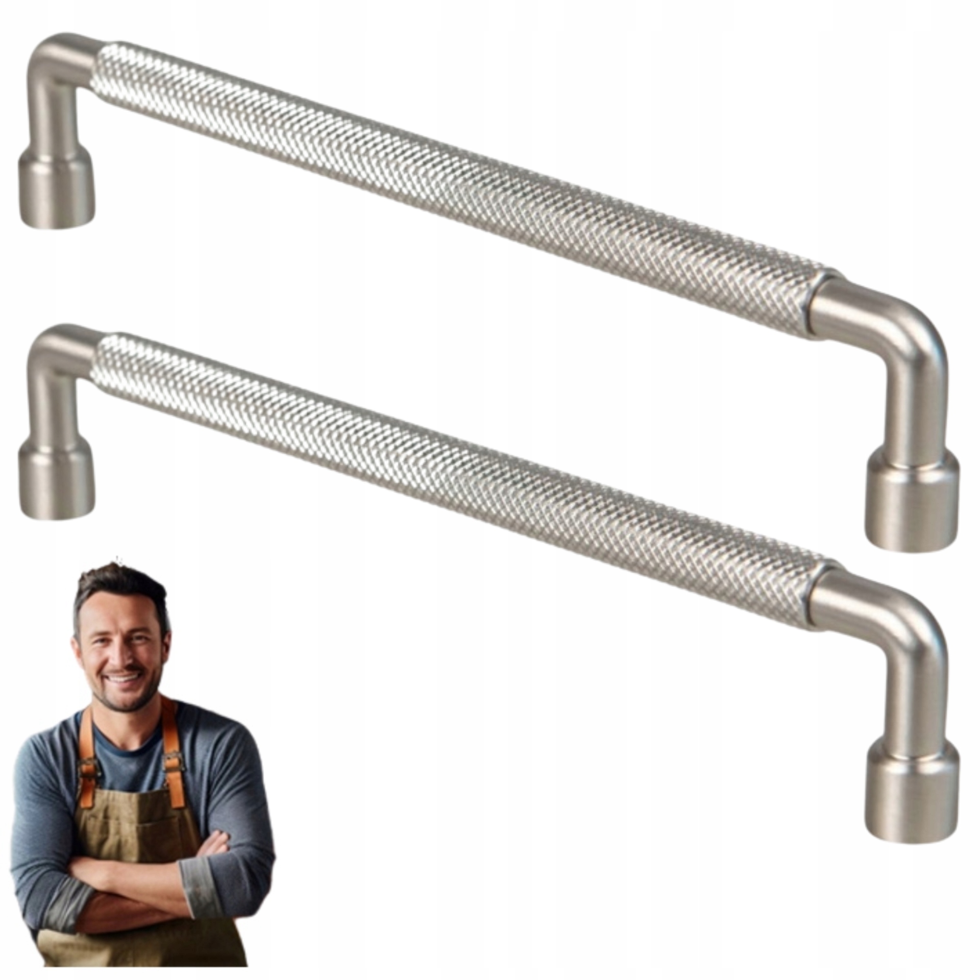 Nábytková Úchytka pro zásuvku Tertius 160 mm, rukojeť Ocel kartáčovaná, 2 ks