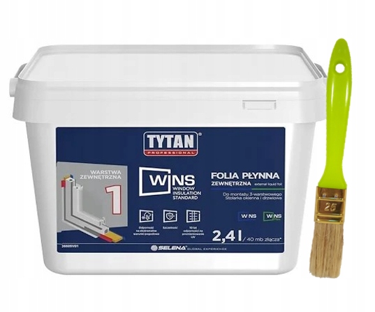 Tytan Wins Fólia v tekutine Tesná Montáž 2,4L Exteriér Biela Štetec Zadarmo