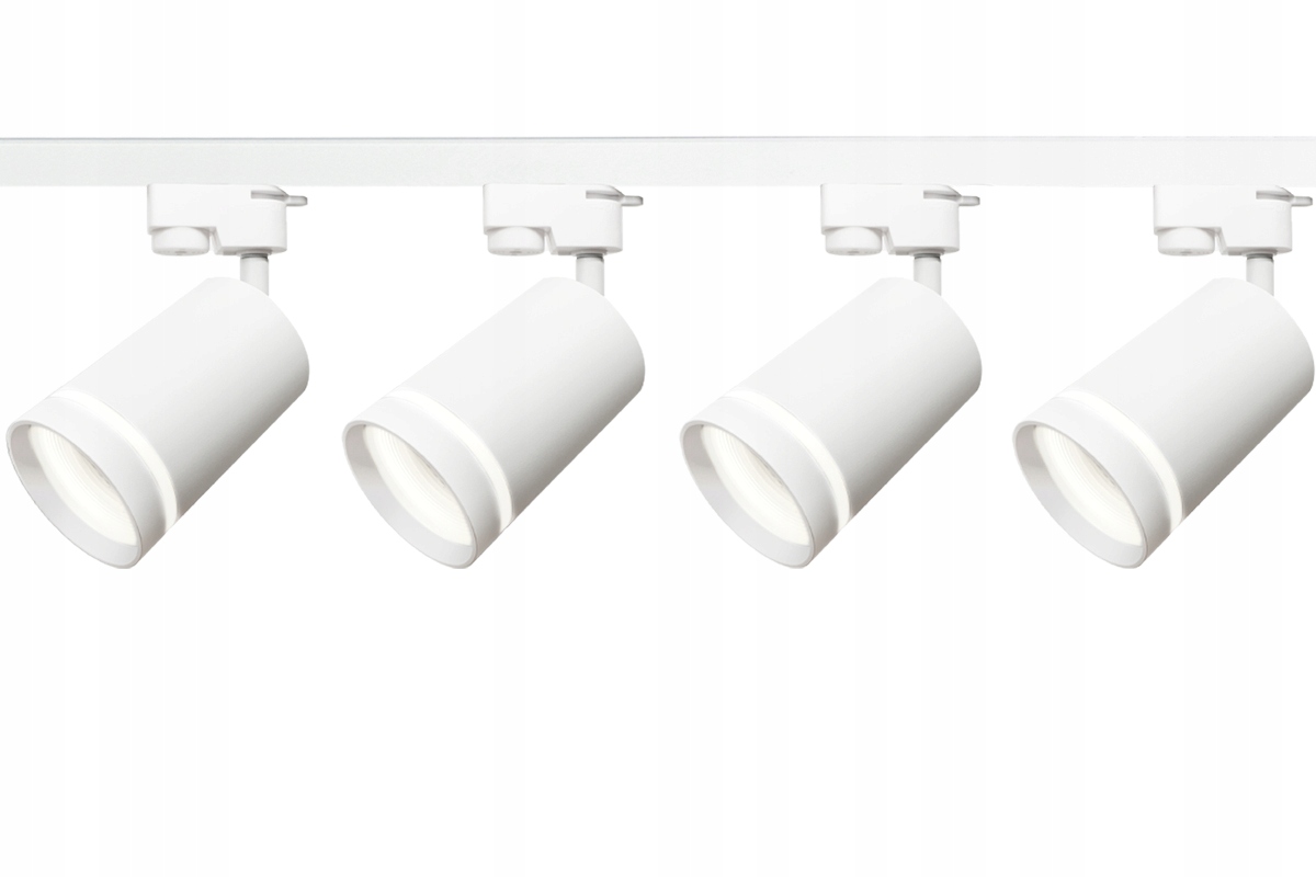 4 x Reflektor na żarówkę GU10 z opaską + szyna 2m