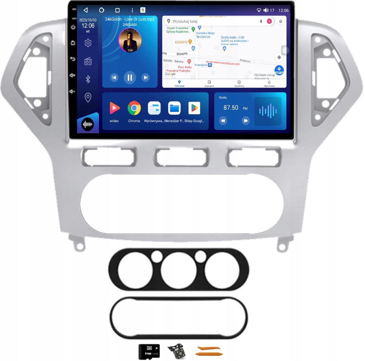 Rádio Android Navigácia Ips Carplay Gps Ford Mondeo 4 MK4 07-10