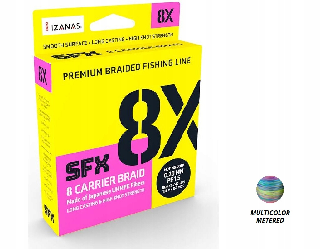 Sufix Sfx 8 Braid 0,165mm 10,0kg 300m Multicolor