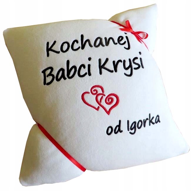 Dárek ke Dni Babiček pro Dědečka polštář s Výšivkou a nápisem jméno