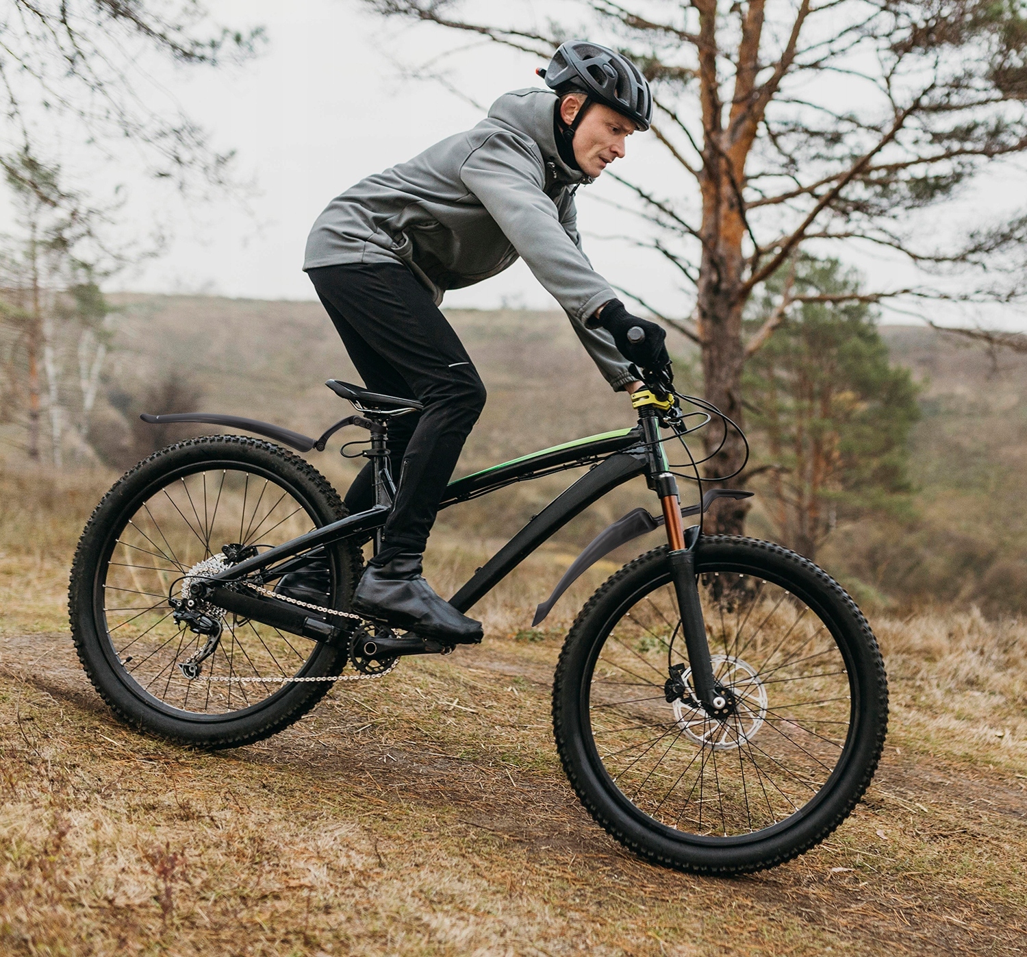 ZESTAW BŁOTNIKÓW ROWEROWYCH DUNLOP MTB 24-26 cali Kolor dominujący czarny