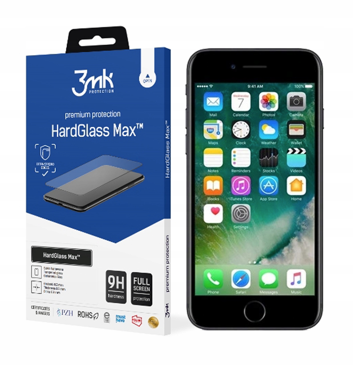 

HardGlass Max 3MK do Apple iPhone 7 Plus Czarny