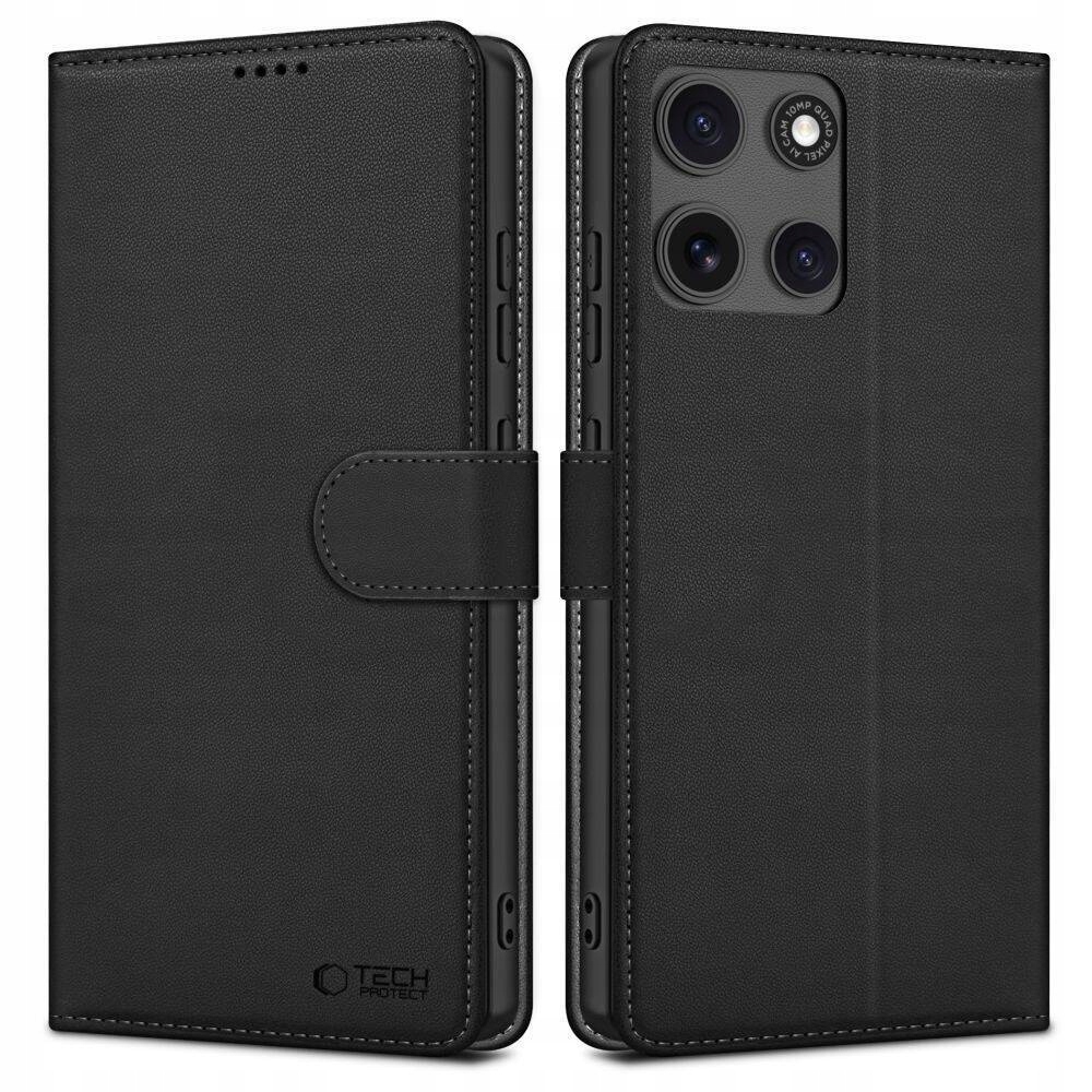 Etui z klapką Tech-protect do Motorola Moto G15 czarny