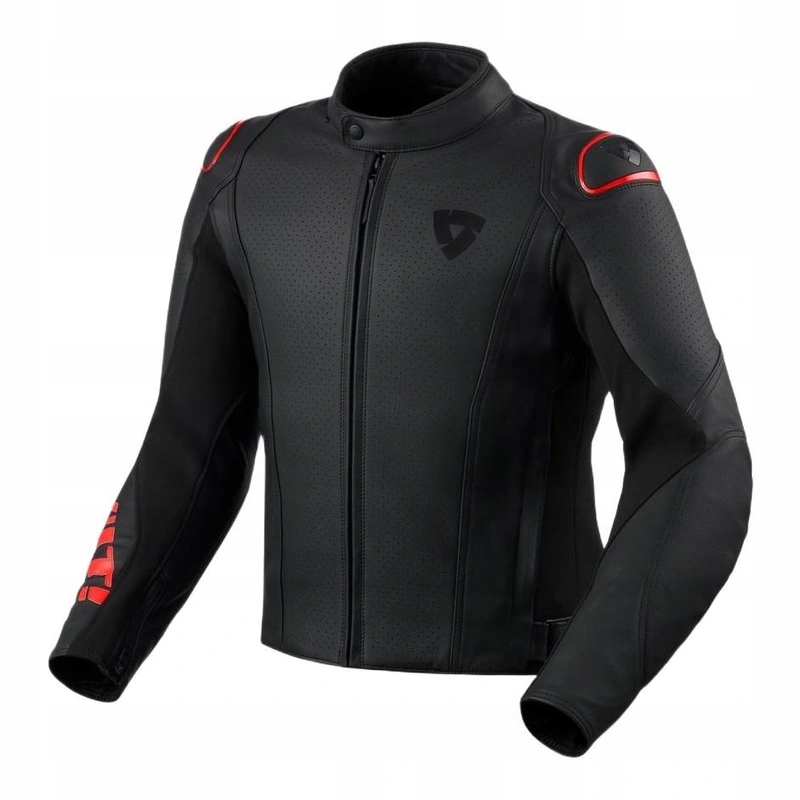Kožená bunda Revit Quadratic Black/neon Red čierna červená fluo