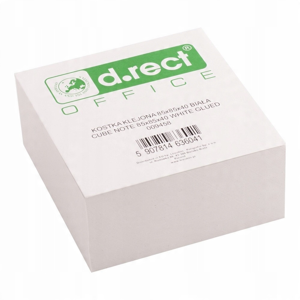 

Karteczki klejone 85x85x40mm D.rect białe