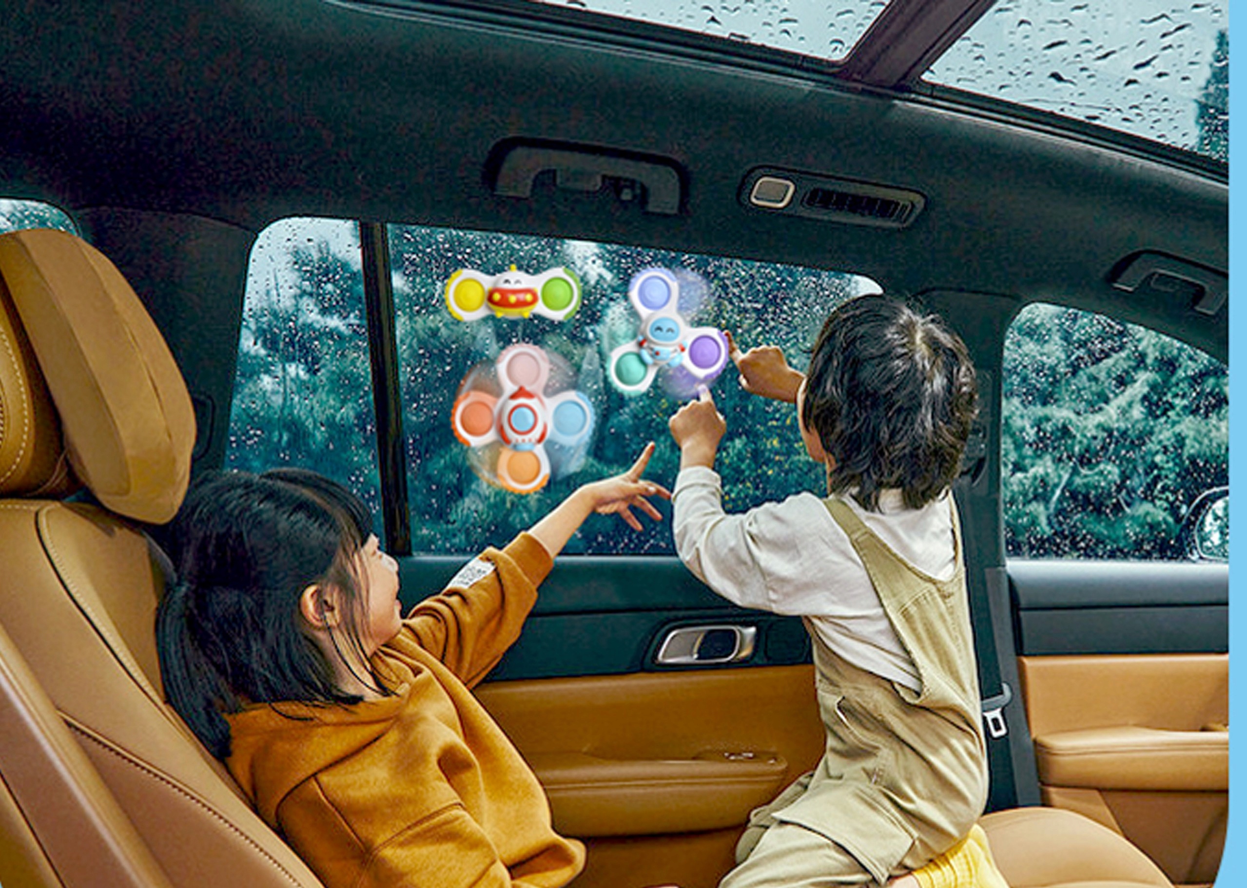 SPINNER ZABAWKA SENSORYCZNA RAKIETA KOSMITA UFO 3 SZT. WOOPIE BABY Stan opakowania oryginalne