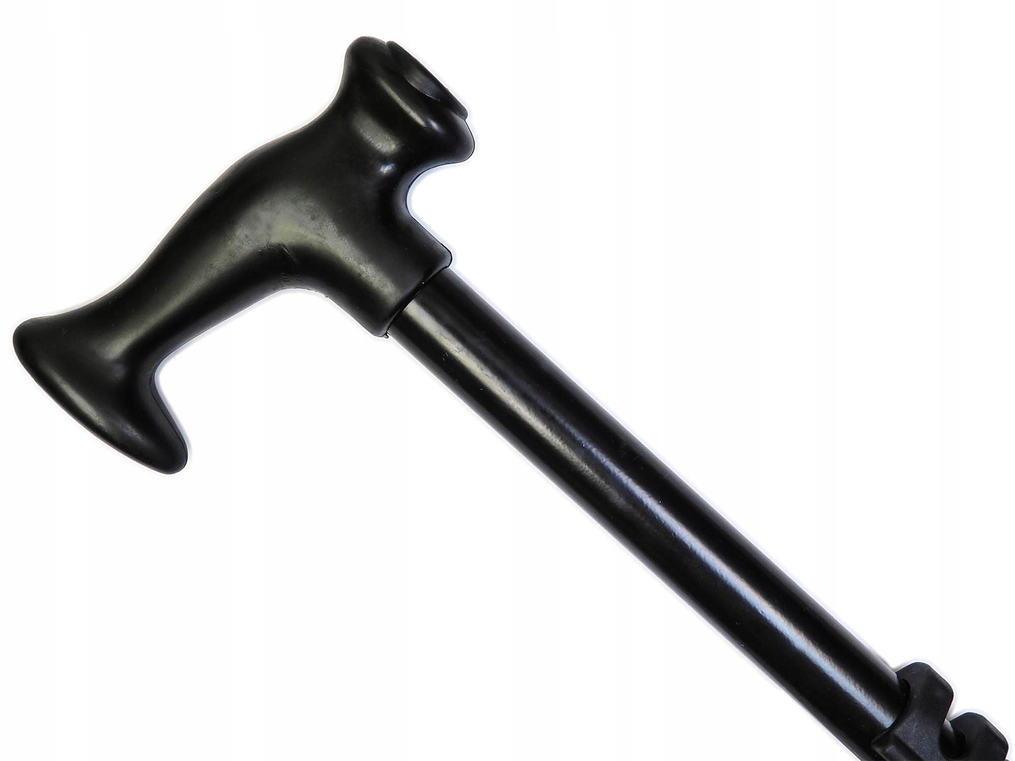 Czarna regulowana aluminiowa laska inwalidzka L24