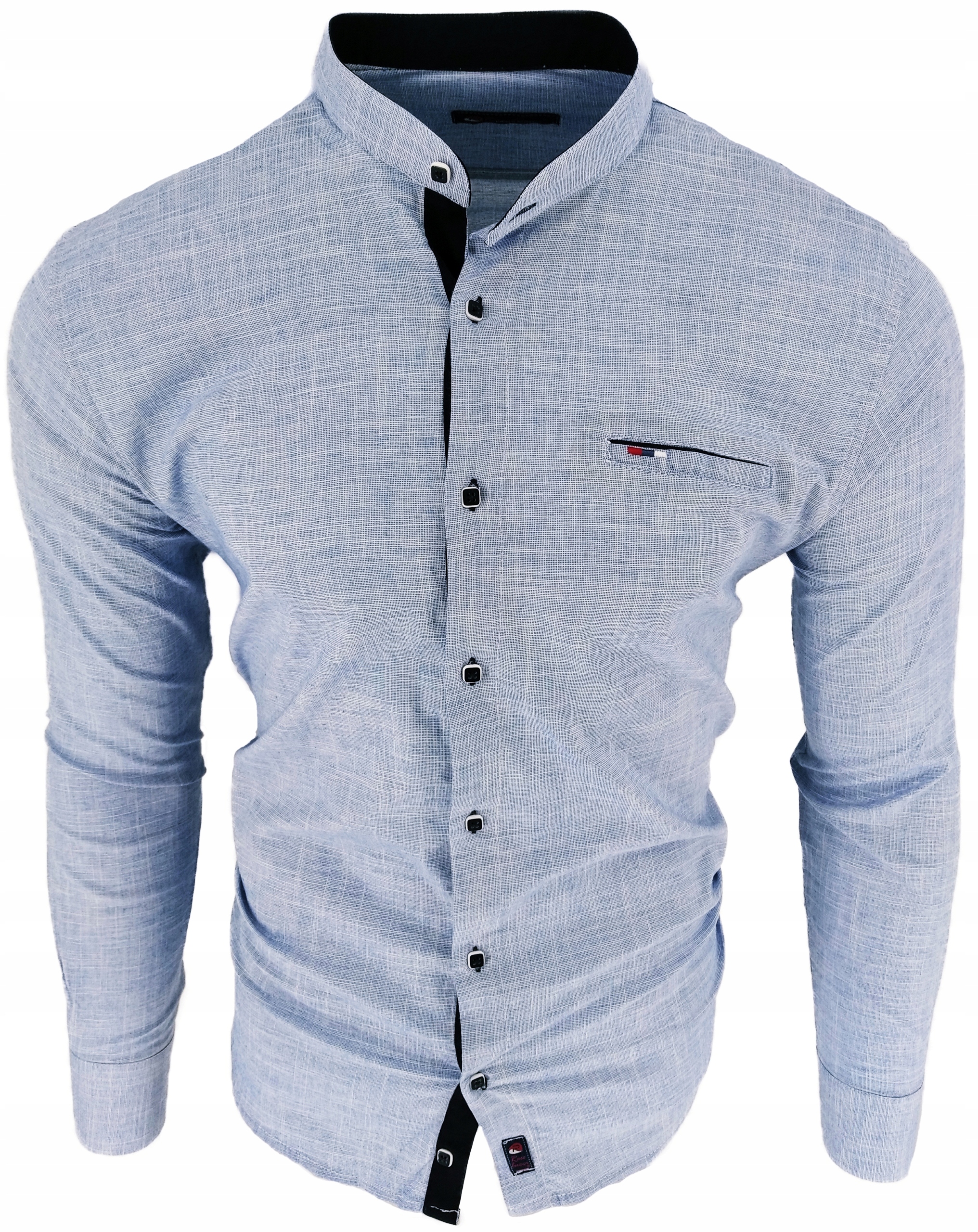 KOSZULA MĘSKA STÓJKA BŁĘKITNA SIGN 07 6XL 53/54