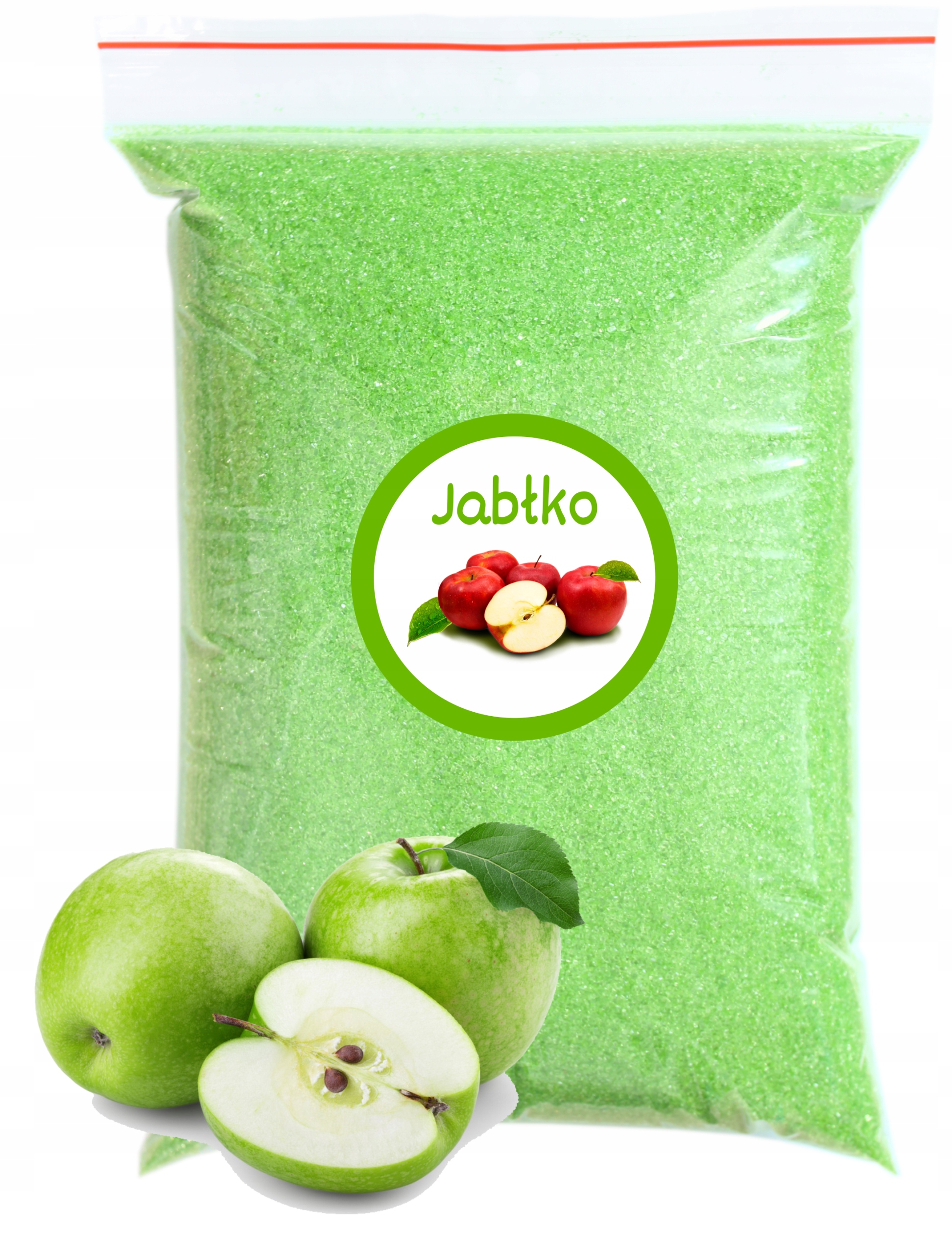 Cukier Zielony Jabłko 500g 0,5kg Jabłkowy Do Waty Cukrowej Kolorowy Doypack
