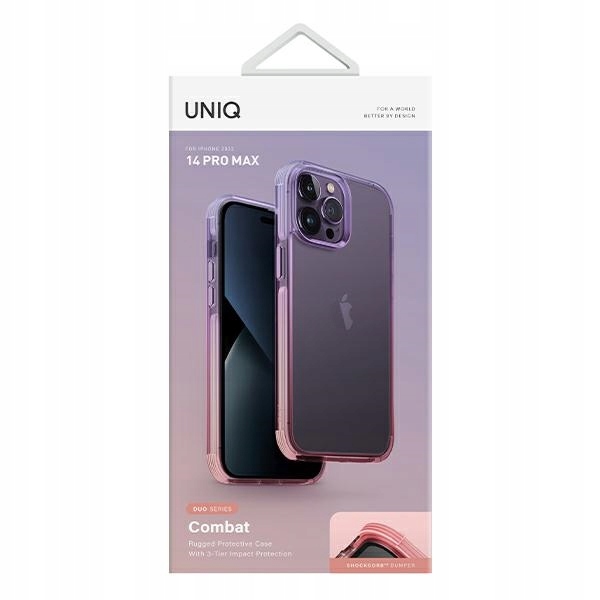 Uniq Etui Combat Duo Do Iphone 14 Pro Max 6,7 Pełna Ochrona Z Każdej Strony