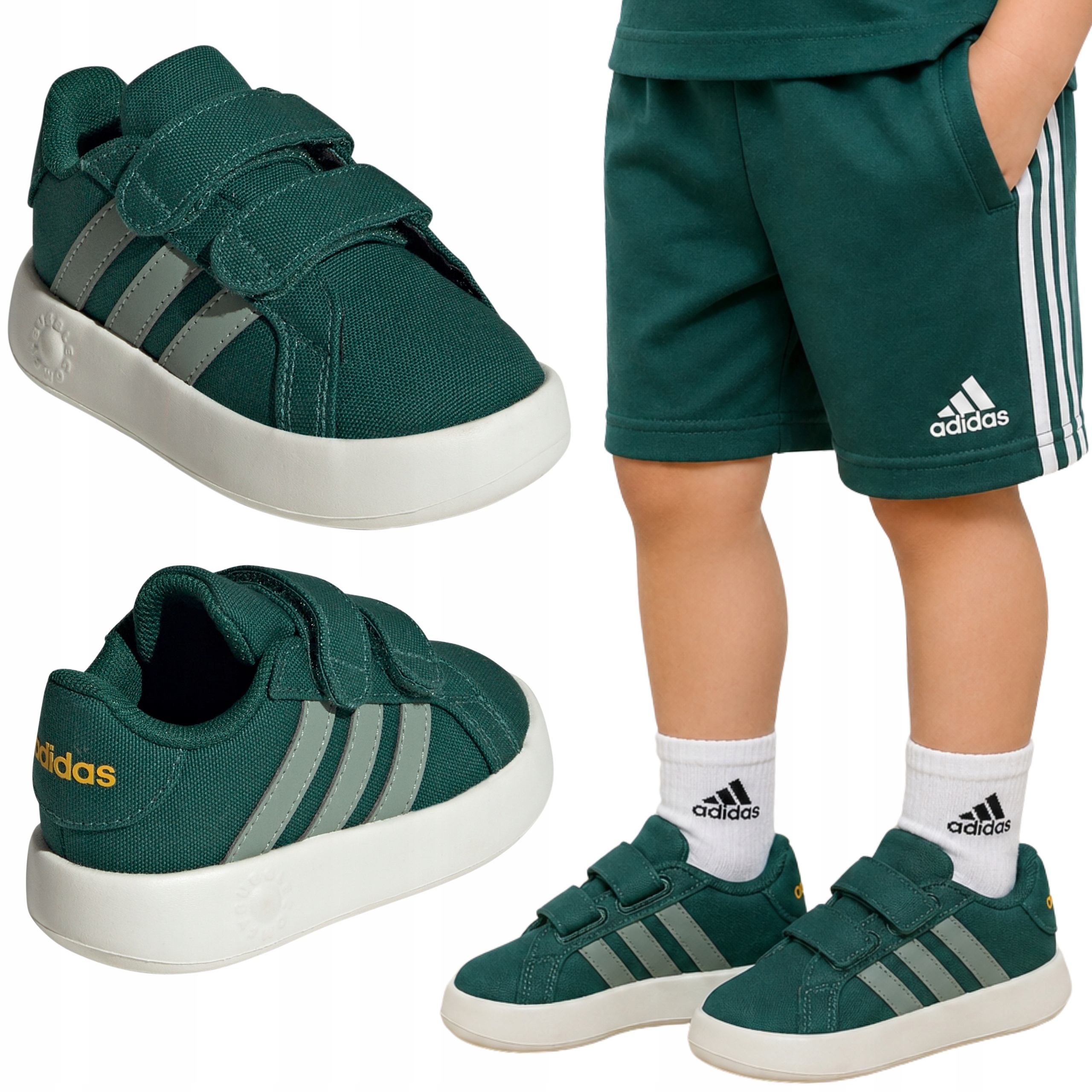 Buty Sportowe Dziecięce Adidas Sneakersy Na Rzepy Lekkie 25,5