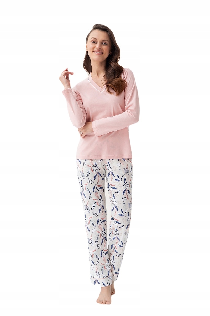 Dámské Pyžamo Luna 675/XXXL Růžové Květy