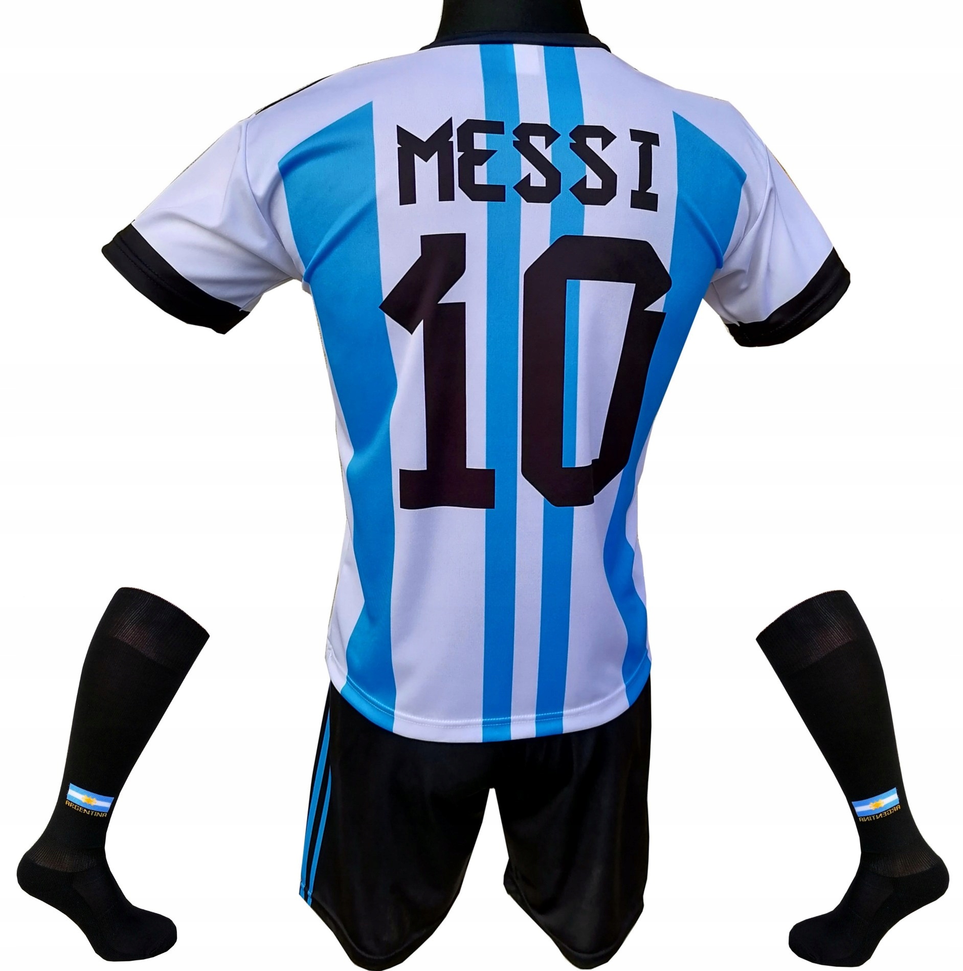 Komplet strój piłkarski Messi Argentyna :: 140 cm