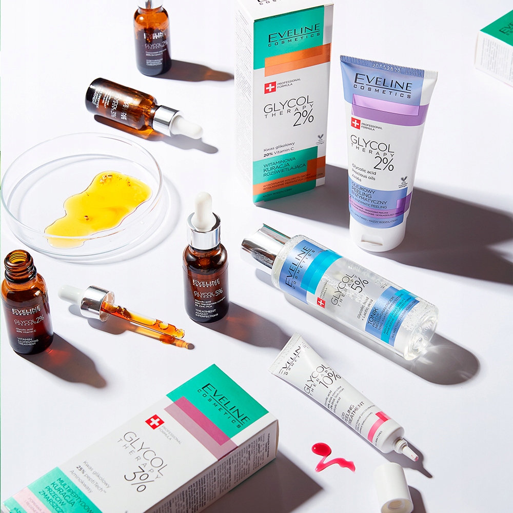 Eveline Cosmetics Glycol Theraphy kwasowa kuracja Typ kwasu glikolowy