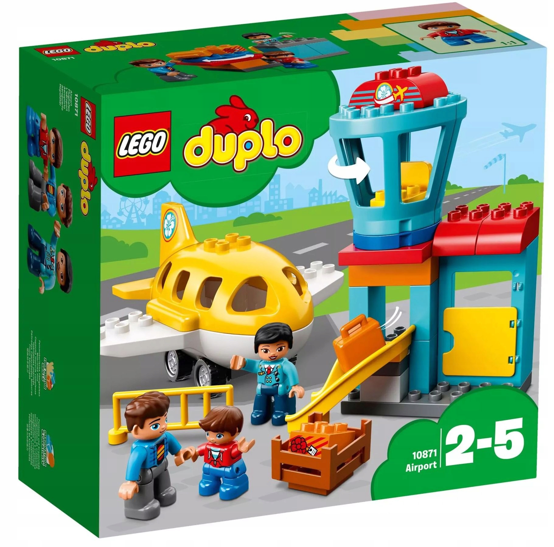 Lego Duplo 10871 Lotnisko Samolot Pilot Wieża Kontroli Lotów